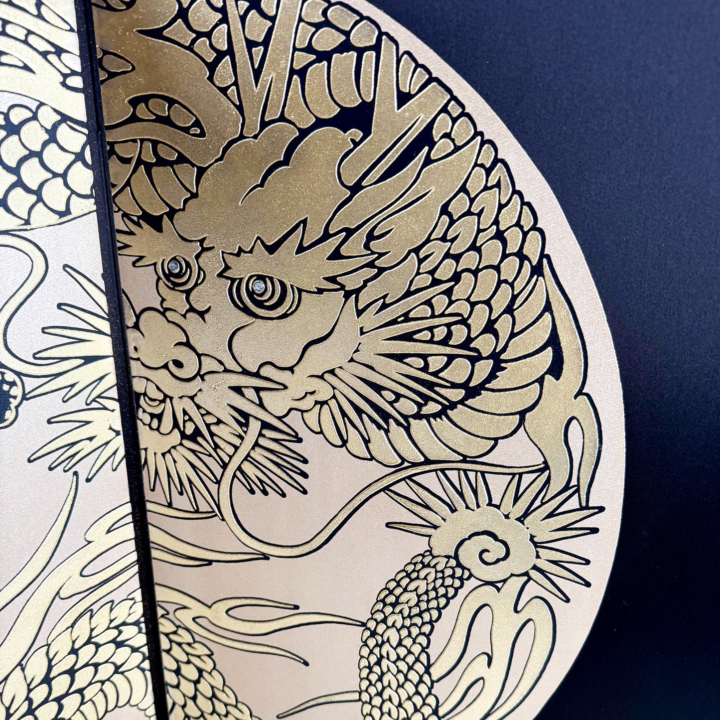 Gold Dragon Folding Screen by Gahō – Two-Panel Byōbu 03