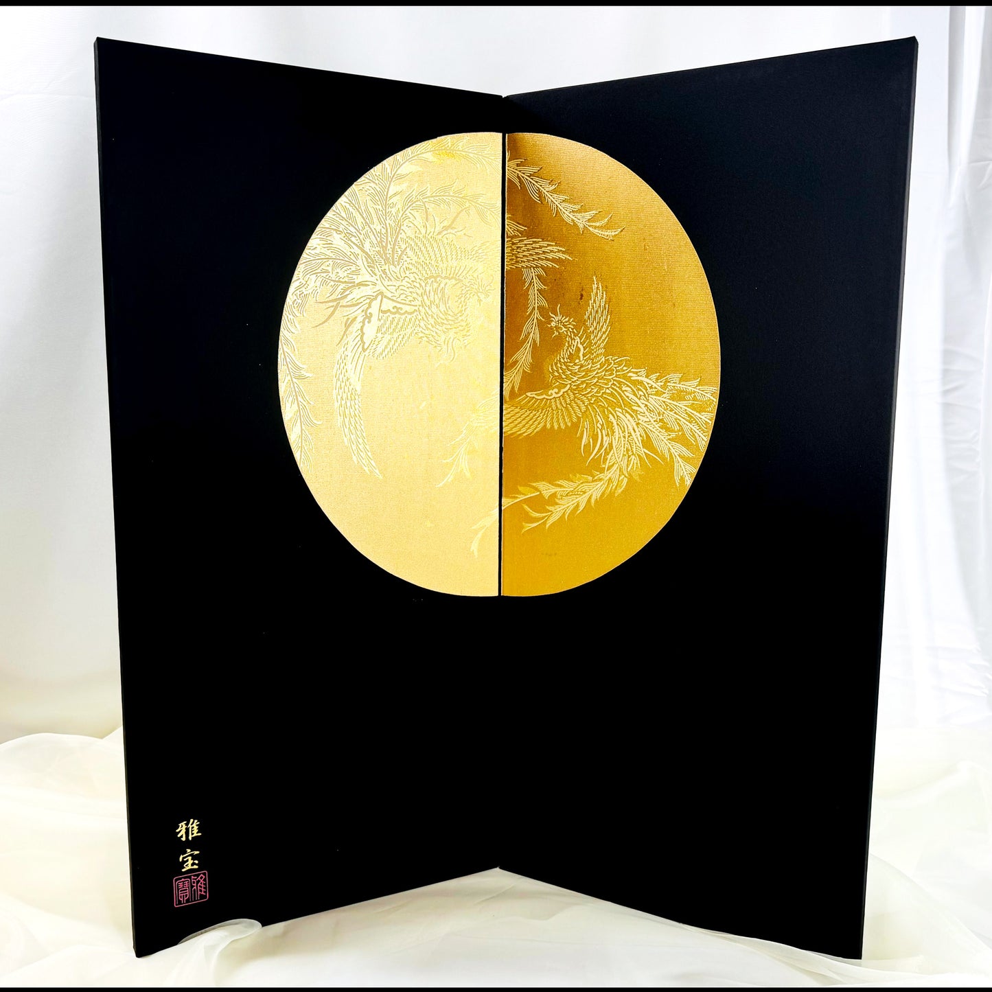 Gold Phoenix Moon Folding Screen by Gahō 01