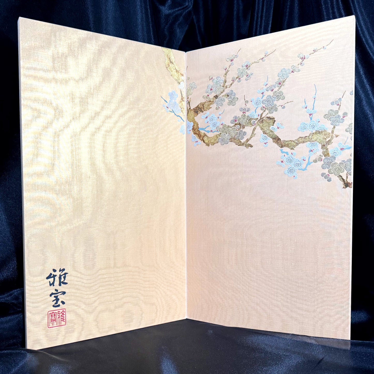 Byobu Folding Screen “Plum Blossoms” by Gaho 01