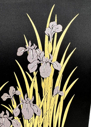 Gold-Embellished Folding Screen with Iris Motif by Gahou 02