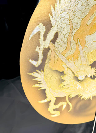 Gold Dragon Folding Screen by Gahō | Enamel Finish Two-Panel Byōbu 02