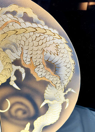 Gold Dragon Folding Screen by Gahō | Enamel Finish Two-Panel Byōbu 03