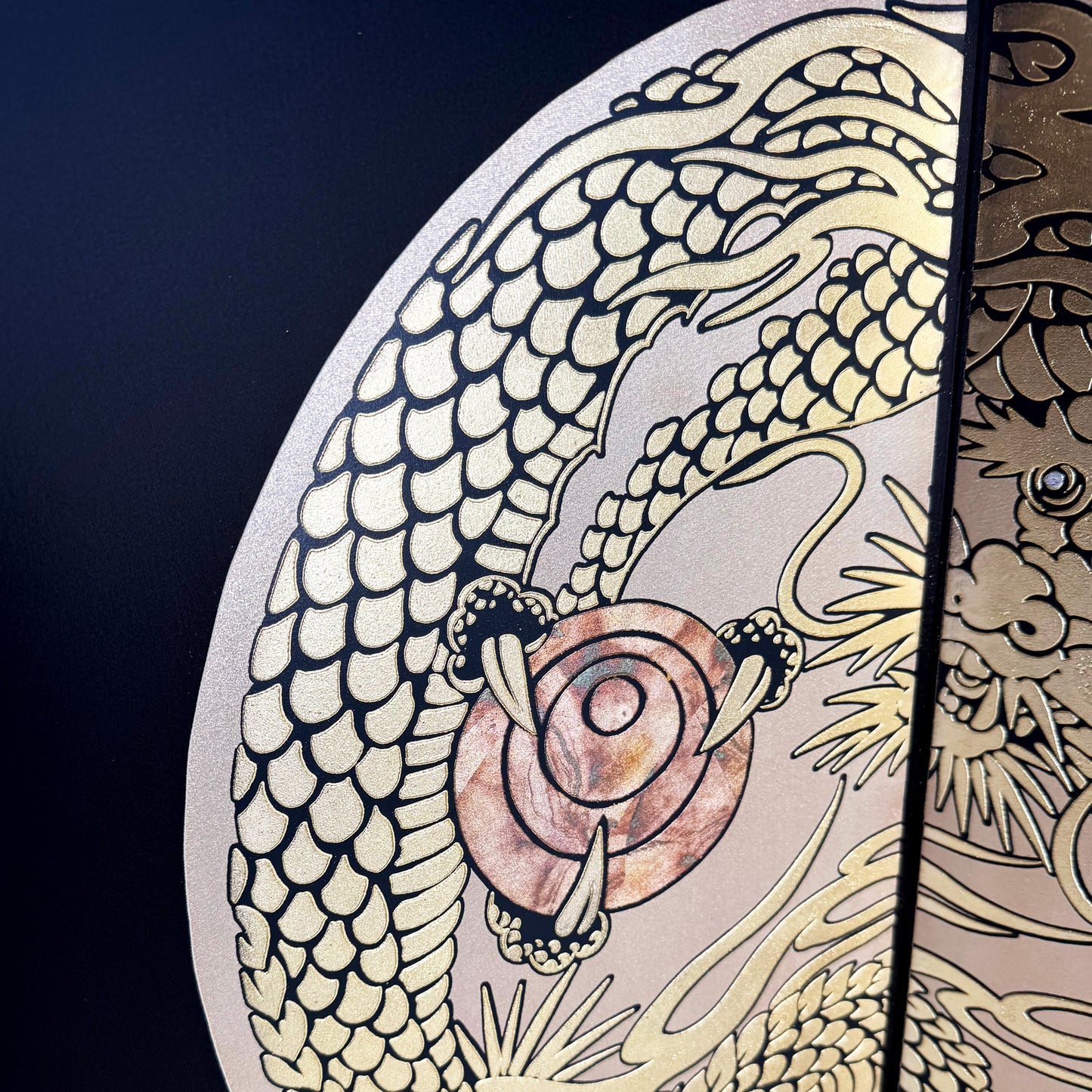 Gold Dragon Folding Screen by Gahō – Two-Panel Byōbu 02