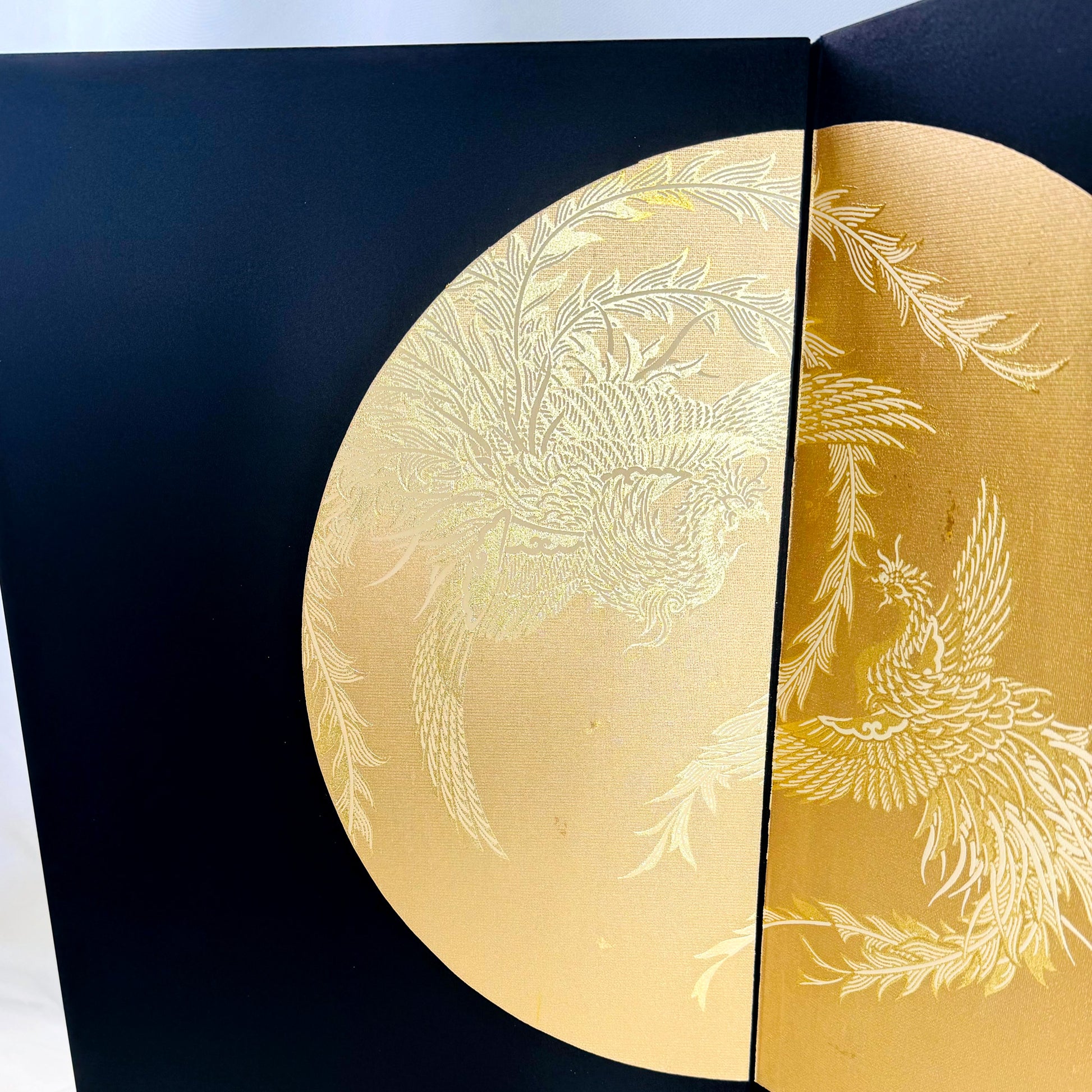 Gold Phoenix Moon Folding Screen by Gahō 02
