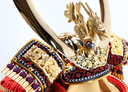 Miniature Kabuto (Helmet): Gold Dragon Ornamentation