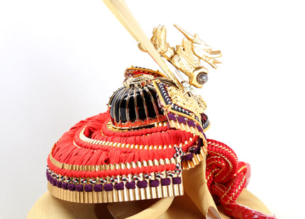 Miniature Kabuto (Helmet): Gold Dragon Ornamentation