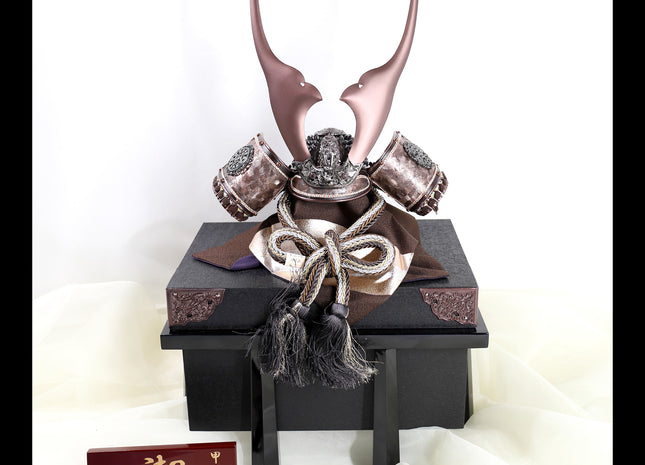 Miyachu Handmade Samurai Kabuto in Deep Brown 01