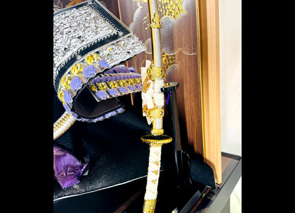 Samurai Kabuto Armor Set with Storage Base & Dragon Byōbu – Wearable Display by Miyachu 05