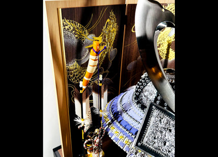 Samurai Kabuto Armor Set with Storage Base & Dragon Byōbu – Wearable Display by Miyachu 06