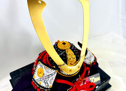 Samurai Kabuto Helmet Display by Master Artisan Tatsuhiro | With Lacquered Base 03