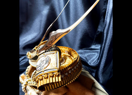 Samurai Kabuto Helmet with Silver Dragon Reliefs 05