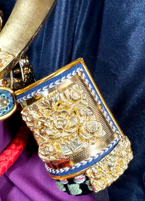 Samurai Kabuto with Gold Leaf & Agate Ornament by Heian Shōzan 02