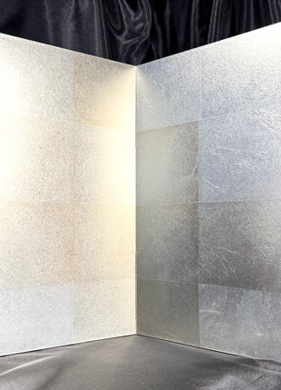 Silver-Toned Byōbu Folding Screen 01