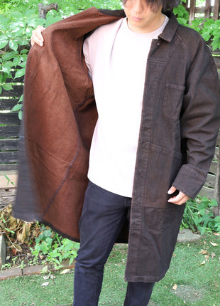 Mud-Dyed Denim Jacket - Long