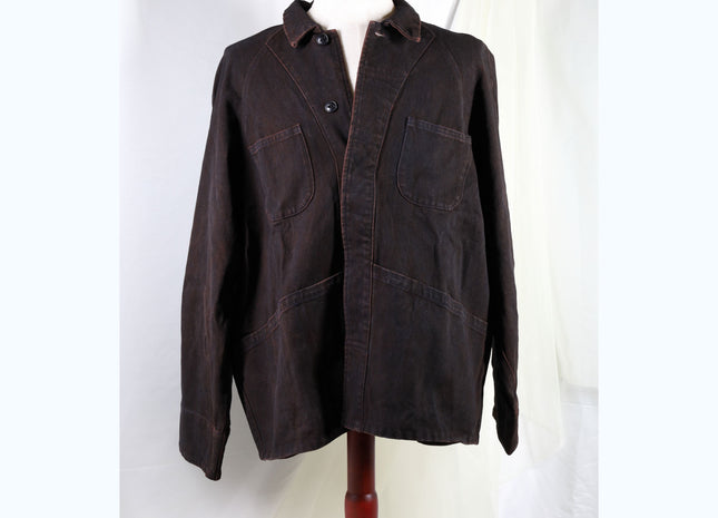Amami Mud Dyed Cotton Denim Work Jacket