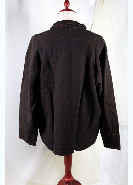 Amami Mud Dyed Cotton Denim Work Jacket