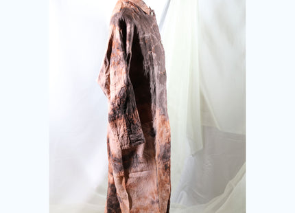 Amami Mud Tie-Dyed Relaxed Linen Long Shirt Coat