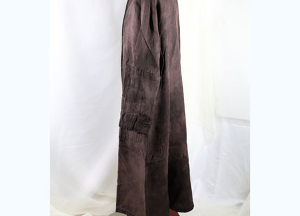 Amami Mud-Dyed Relaxed Linen Long Shirt Coat