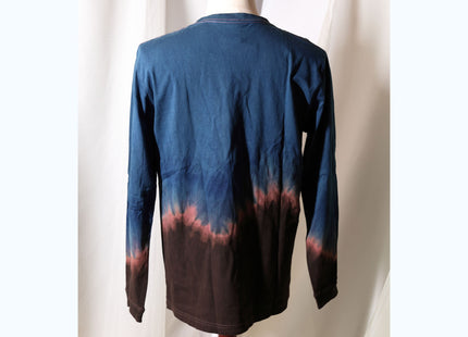 Amami Mud & Indigo Dyed Long Sleeve T-Shirt (Horizontal Two-Tone / L)
