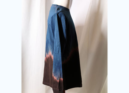 Amami Mud & Indigo Dyed Long Sleeve T-Shirt (Horizontal Two-Tone / L)