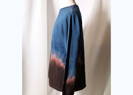 Amami Mud & Indigo Dyed Long Sleeve T-Shirt (Horizontal Two-Tone / L)