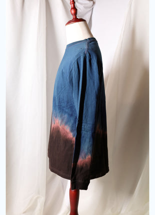 Amami Mud & Indigo Dyed Long Sleeve T-Shirt (Horizontal Two-Tone / L)