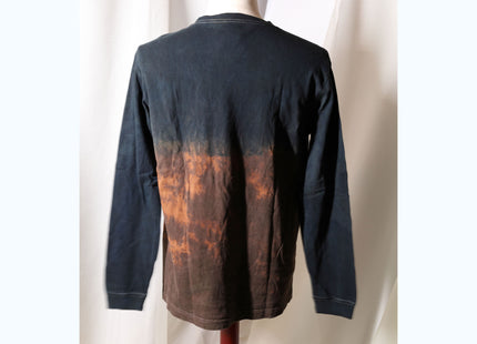 Amami Mud & Indigo Dyed Long Sleeve T-Shirt (Horizontal Two-Tone / L)