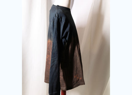 Amami Mud & Indigo Dyed Long Sleeve T-Shirt (Horizontal Two-Tone / L)