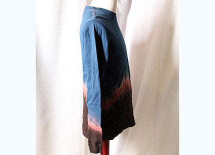 Amami Mud & Indigo Dyed Long Sleeve T-Shirt (Horizontal Two-Tone / M)