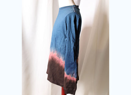 Amami Mud & Indigo Dyed Long Sleeve T-Shirt (Horizontal Two-Tone / M)