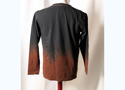 Amami Mud Dyed Long Sleeve T-Shirt (Horizontal Two-Tone / M)
