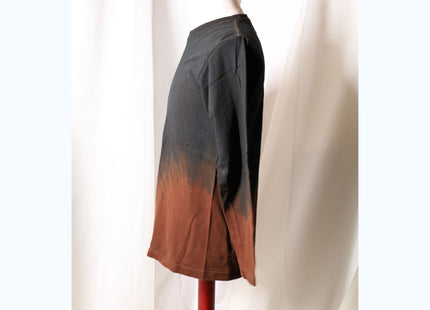 Amami Mud Dyed Long Sleeve T-Shirt (Horizontal Two-Tone / M)