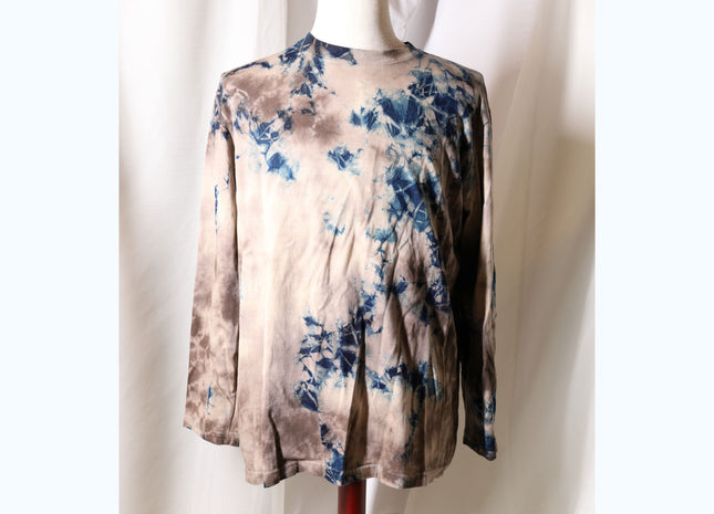 Amami Mud & Indigo Dyed Long Sleeve T-Shirt (Tie-Dye / XL)