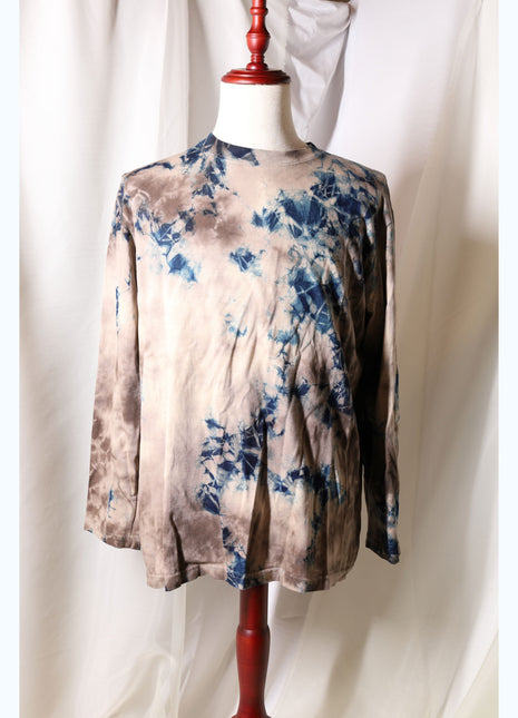 Amami Mud & Indigo Dyed Long Sleeve T-Shirt (Tie-Dye / XL)