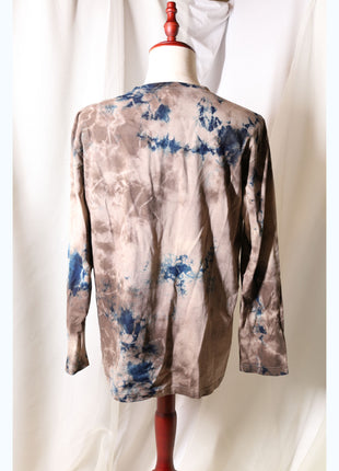 Amami Mud & Indigo Dyed Long Sleeve T-Shirt (Tie-Dye / XL)