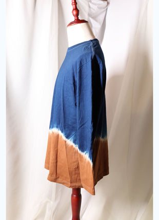 Amami Mud & Indigo Dyed Long Sleeve T-Shirt (Horizontal Two-Tone / XL)