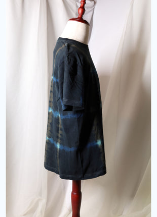 Amami Mud & Indigo Dyed T-Shirt (Grid Pattern / L)