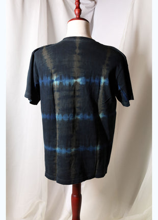 Amami Mud & Indigo Dyed T-Shirt (Grid Pattern / L)