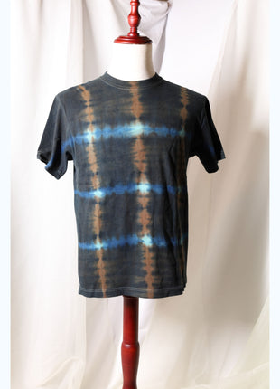 Amami Mud & Indigo Dyed T-Shirt (Grid Pattern / M)
