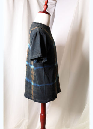 Amami Mud & Indigo Dyed T-Shirt (Grid Pattern / M)