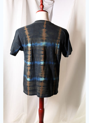 Amami Mud & Indigo Dyed T-Shirt (Grid Pattern / M)