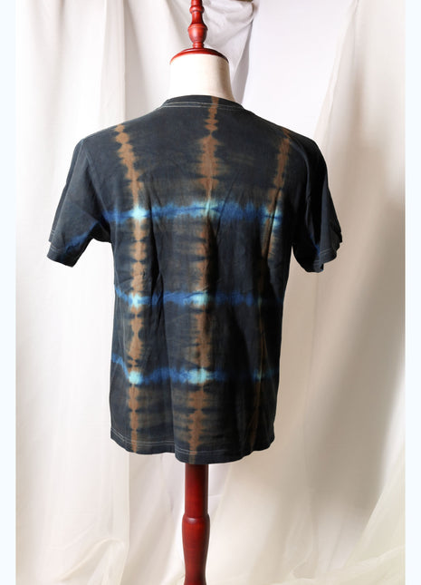 Amami Mud & Indigo Dyed T-Shirt (Grid Pattern / M)