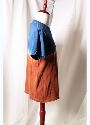 Amami Mud & Indigo Dyed T-Shirt (Horizontal Two-Tone / M)
