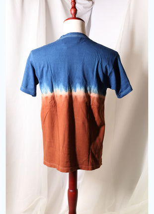 Amami Mud & Indigo Dyed T-Shirt (Horizontal Two-Tone / M)