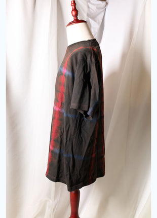 Amami Mud & Indigo Dyed T-Shirt (Grid Pattern / XL)