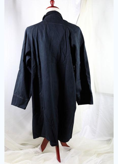 Amami Mud & Indigo Dyed Cotton Twill Long Work Coat