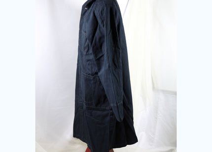 Amami Mud & Indigo Dyed Cotton Twill Long Work Coat
