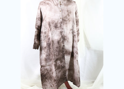 Amami Mud Tie-Dyed Linen Long Shirt / Tunic