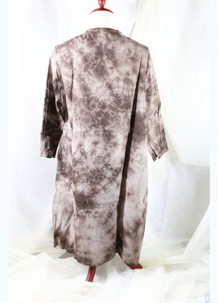 Amami Mud Tie-Dyed Linen Long Shirt / Tunic